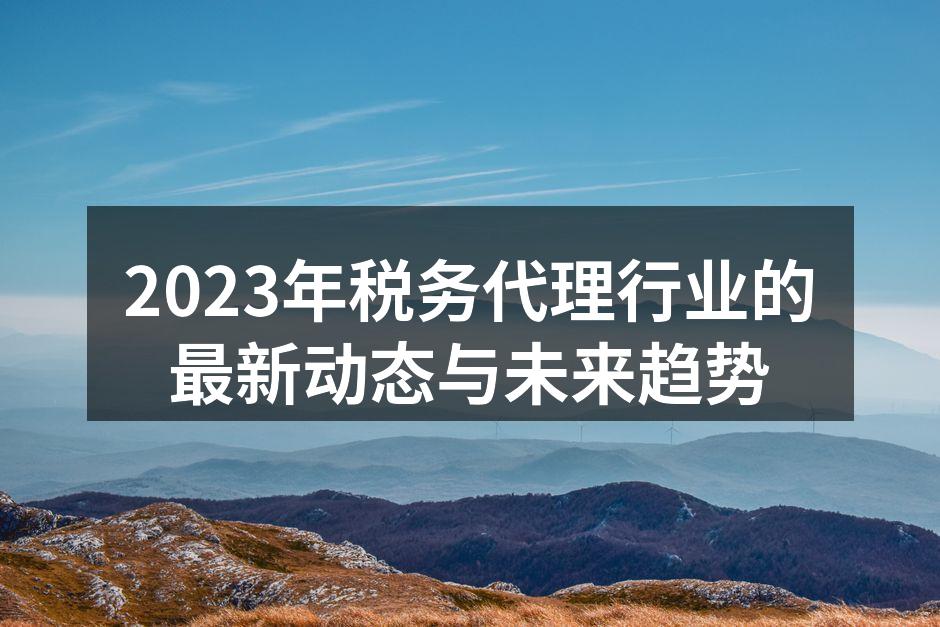 税务代理行业的市场分析
